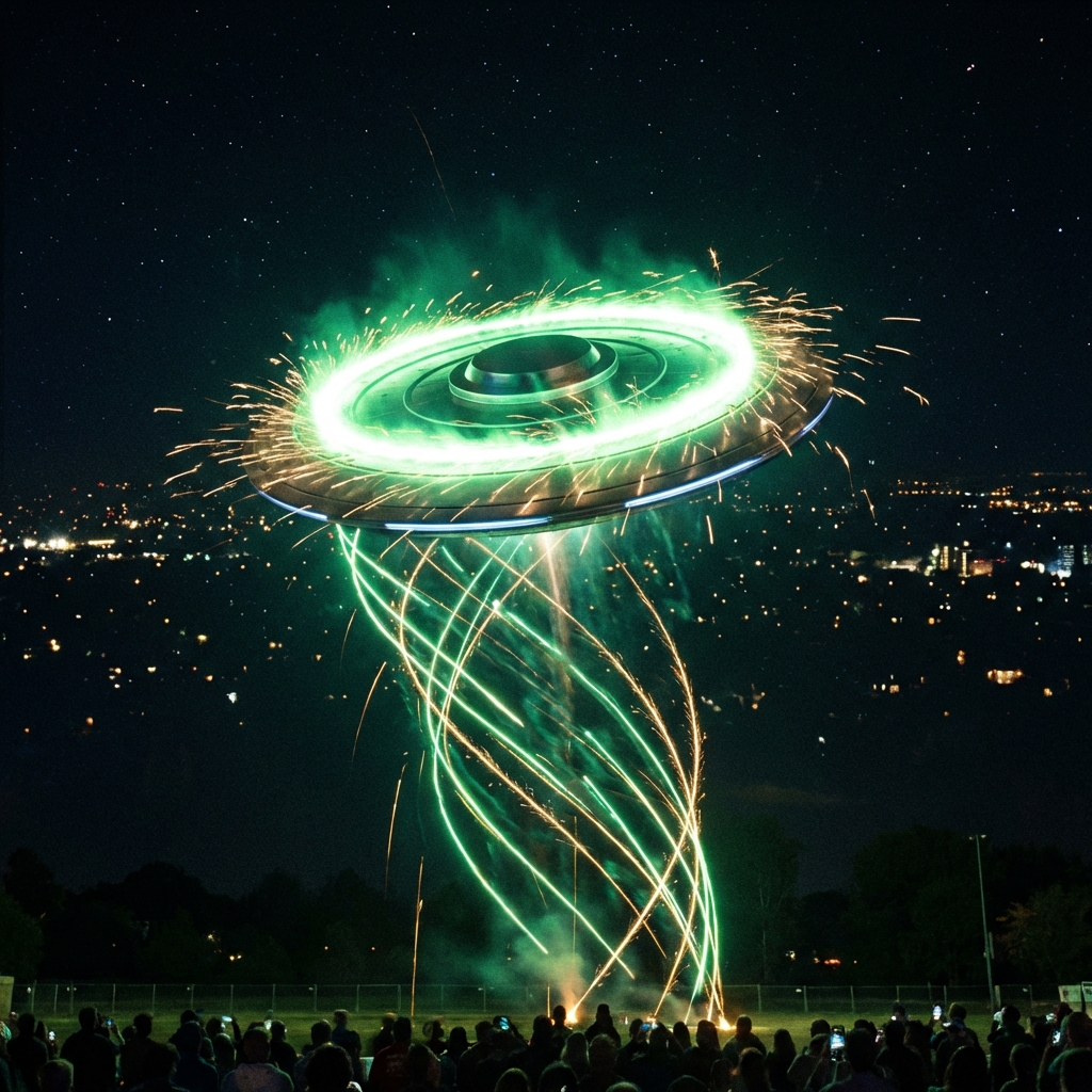 Mercun UFO Terbang Piring